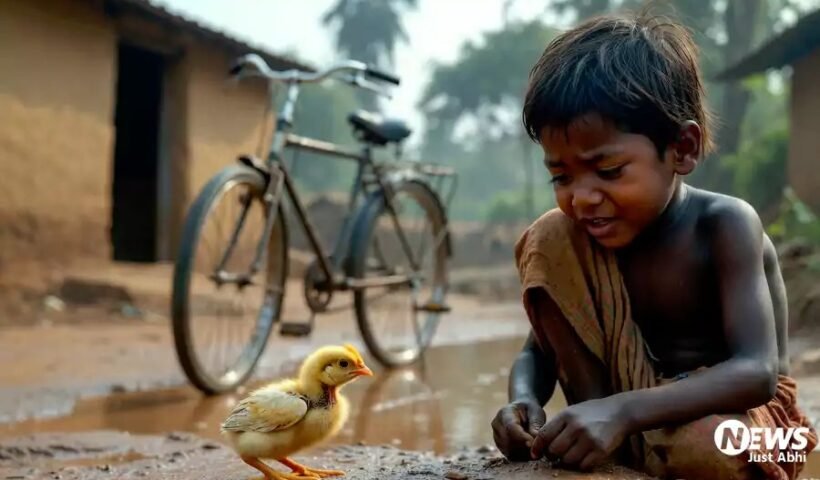 बच्चे ने गलती से चूजे पर चढ़ाˈ दी साइकिल और फिर अस्पताल लेकर पहुंचा, कहा- ‘प्लीज बचा लो इसे
