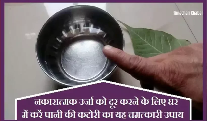 नकारात्मकउर्जा को दूर करने के​ लिए घर में करें पानी की कटोरी का यह चमत्कारी उपाय