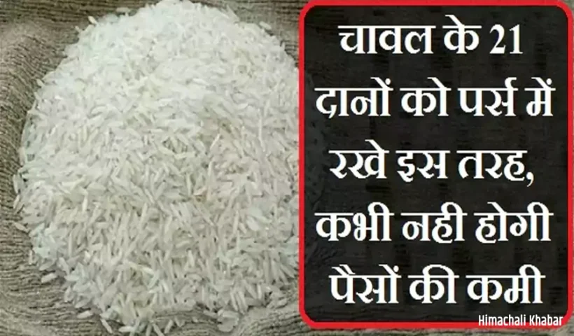 पैसोंˈ की तंगी से हो परेशान? चावल के 21 दानों को पर्स में रखे इस तरह, कभी नही होगी पैसों की कमी